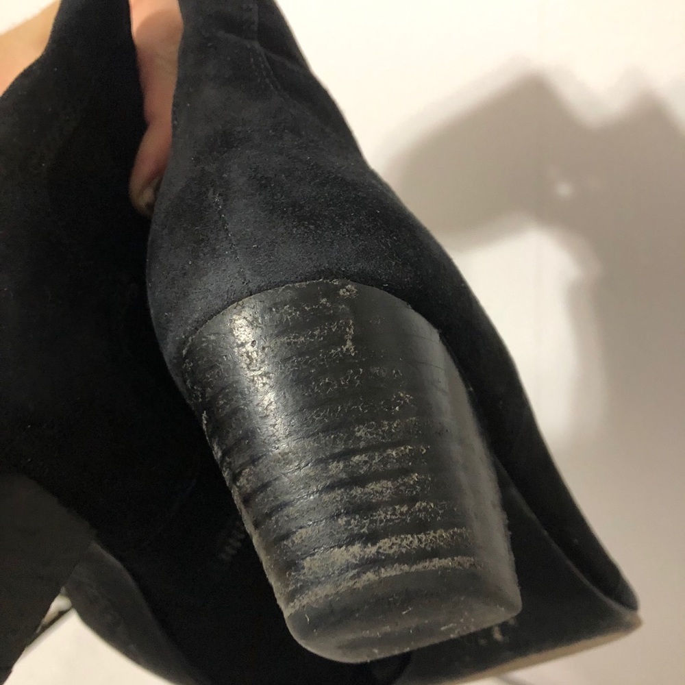 ASH black ankle boot stacked heel, pointed toe - Picture 8 of 13